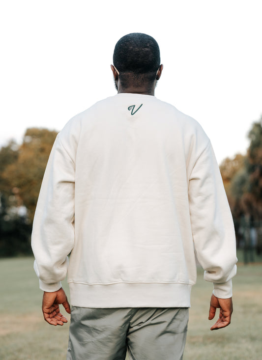 Vibez Varsity Crewneck (Cream)